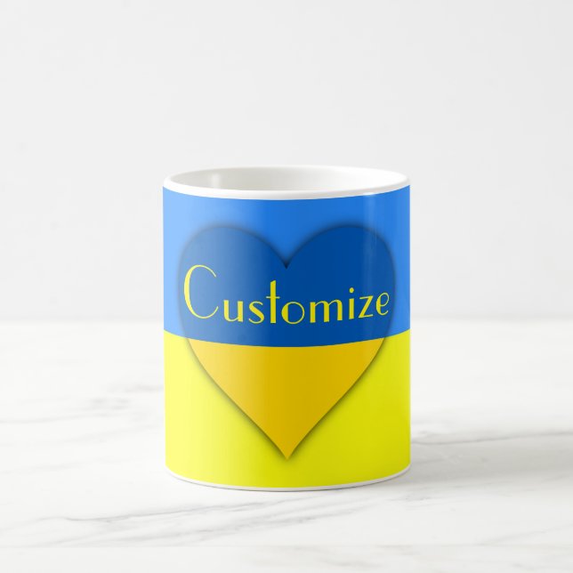 Ukraina Flagga Blue Gult Thunder_Cove Kaffemugg (Center)