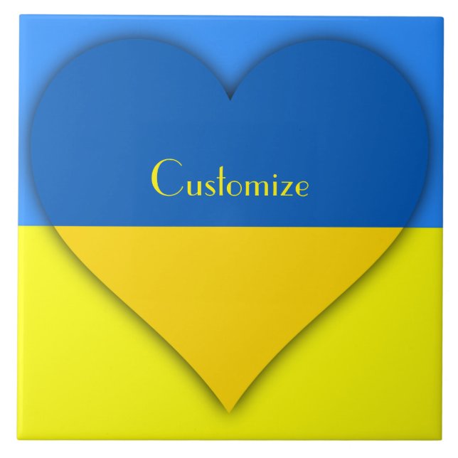 Ukraina Flagga Blue Gult Thunder_Cove Kakelplatta (Framsidan)
