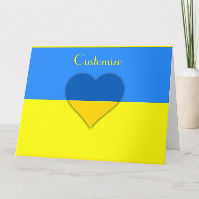 Ukraina Flagga Blue Gult Thunder_Cove Kort (Framsida)