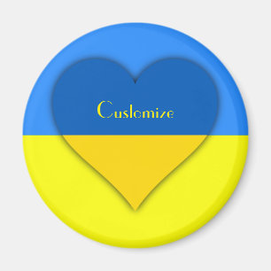 Ukraina Flagga Blue Gult Thunder_Cove Magnet