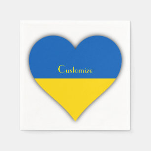 Ukraina Flagga Blue Gult Thunder_Cove Napkins Pappersservett