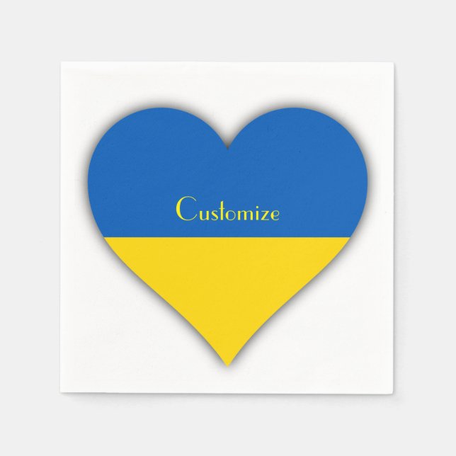 Ukraina Flagga Blue Gult Thunder_Cove Napkins Pappersservett (Framsidan)