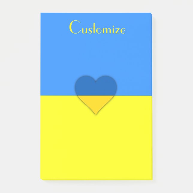 Ukraina Flagga Blue Gult Thunder_Cove Post-it Block (Framsida)