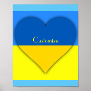 Ukraina Flagga Blue Gult Thunder_Cove Poster