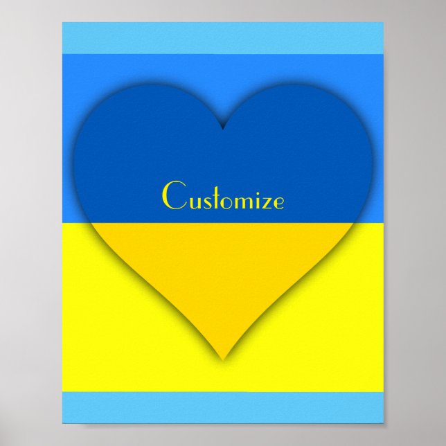 Ukraina Flagga Blue Gult Thunder_Cove Poster (Framsidan)