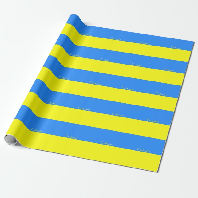 Ukraina Flagga Blue Gult Thunder_Cove Presentpapper (Utrullad)