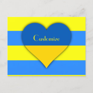 Ukraina Flagga Blue Gult Thunder_Cove Vykort