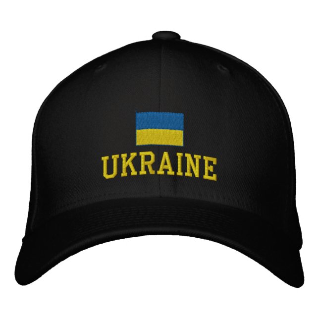 Ukraina Flagga Broderad Keps (Framsida)