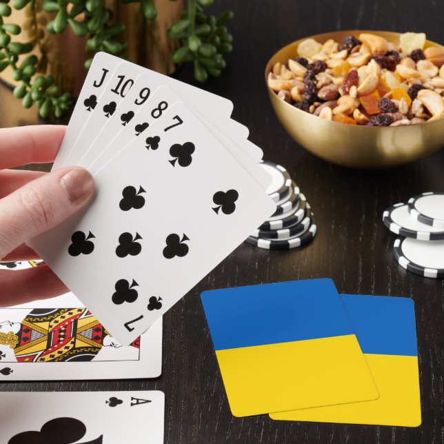 Ukraina flagga casinokort (På plats)