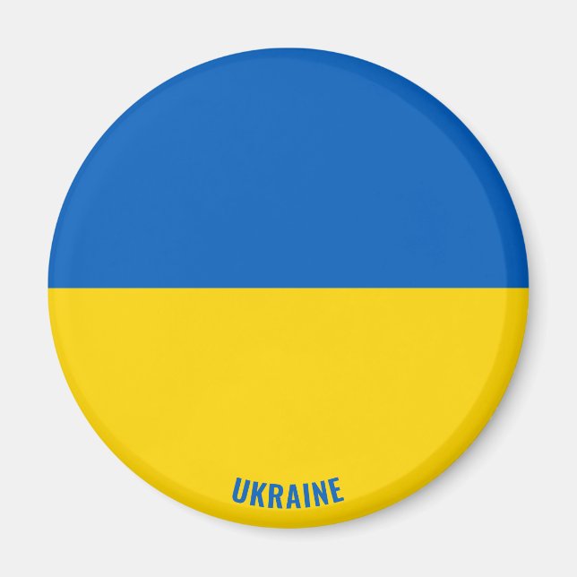 Ukraina Flagga Charming Patriotic Magnet (Framsidan)