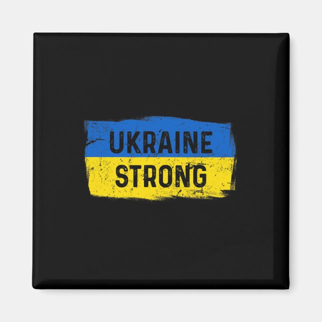 Ukraina Flagga Coola Ukrainska Flaggor Män Kvinnor Magnet (Framsidan)
