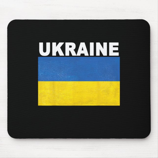 Ukraina Flagga Distressed-effekt Design  Musmatta (Framsidan)
