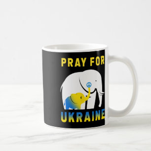 Ukraina Flagga Elefant Vintage Ukrainsk Ukraina Kaffemugg