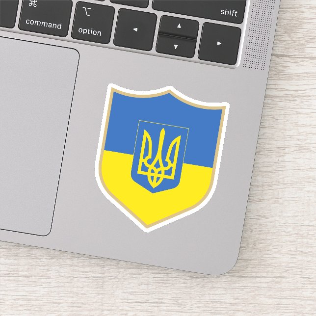 Ukraina Flagga Emblem Patriotic Travel Klistermärken (Detalj)