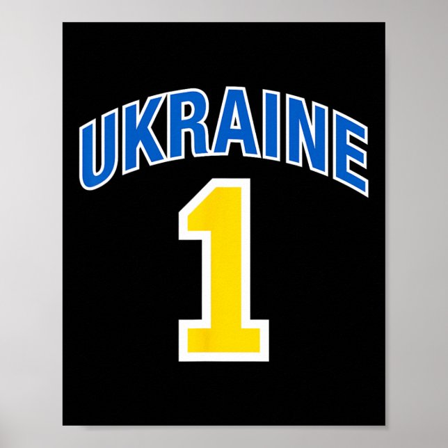 Ukraina Flagga En  Poster (Framsidan)