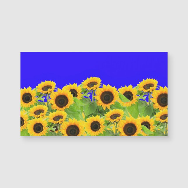 Ukraina Flagga Färg Sunblommor Magnet (Framsida)