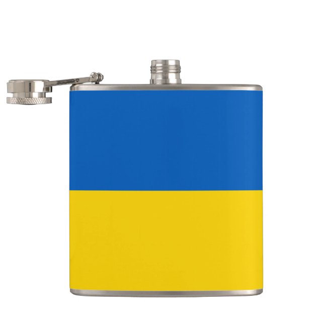 Ukraina flagga fickplunta (Öppnad)