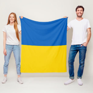 Ukraina flagga fleecefilt