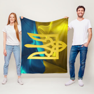 Ukraina flagga fleecefilt