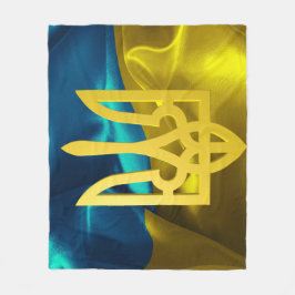 Ukraina flagga fleecefilt
