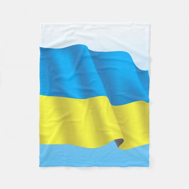 Ukraina Flagga Fleecefilt (Framsidan)