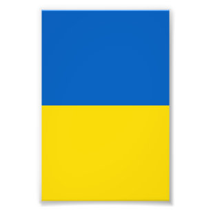 Ukraina flagga fototryck