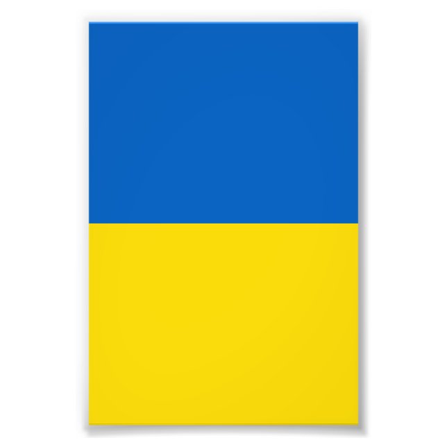 Ukraina flagga fototryck (Framsidan)