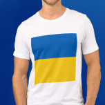 Ukraina Flagga fram och tillbaka T Shirt<br><div class="desc">Enkel dubbla- för fram- och baksidan av Flagga,  minimala tryckskjortor</div>