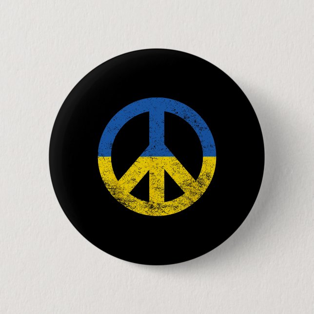 Ukraina Flagga Fredssymbol  Knapp (Framsida)