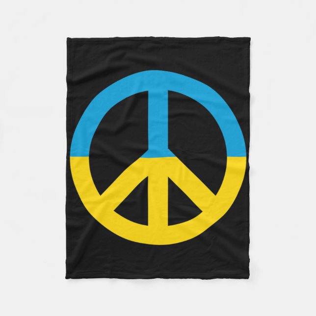 Ukraina Flagga Fredstecken  Fleecefilt (Framsidan)