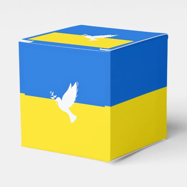 Ukraina Flagga Gift Box Dove of Peace - Freedom Presentaskar (Framsidan Sidan)