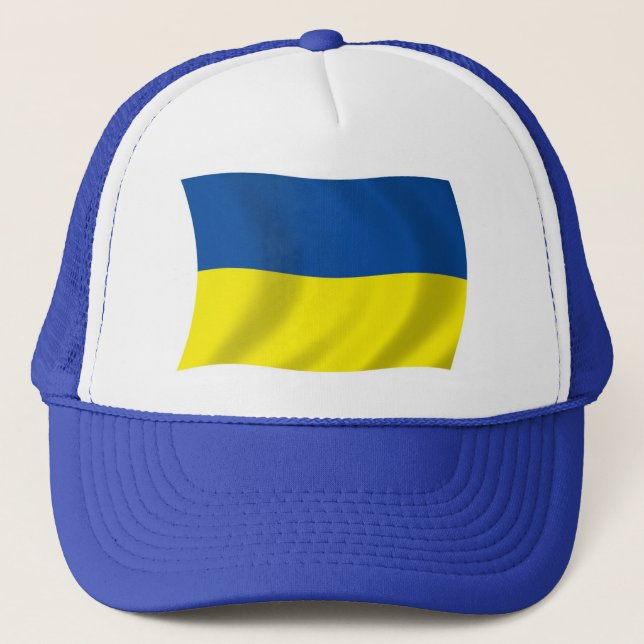 Ukraina Flagga Hat Truckerkeps (Framsida)
