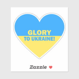 Ukraina Flagga Heart Glory to Ukraina Klistermärken