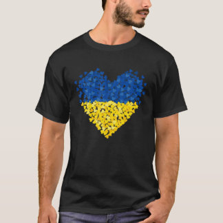 Ukraina Flagga Heart I står för Ukraina ukrainsk T Shirt