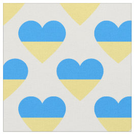 Ukraina Flagga Heart Mönster Tyg