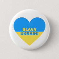 Ukraina Flagga Heart Slava Ukraina