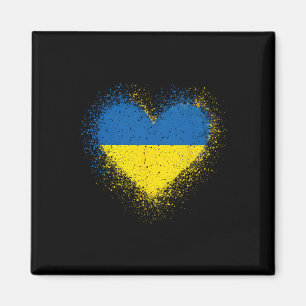 Ukraina Flagga Hjärta Män Kvinnor  Magnet