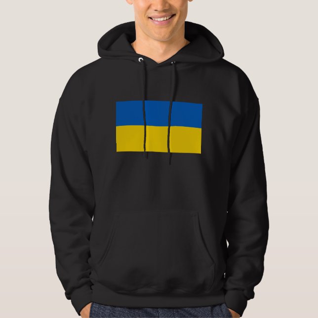 Ukraina Flagga Hoodie (Framsida)