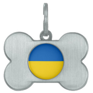 Ukraina flagga ID-bricka husdjur