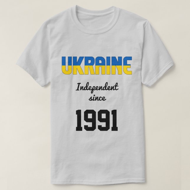 Ukraina Flagga Independence Firande T Shirt (Design framsida)