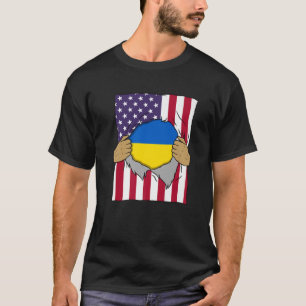 Ukraina Flagga Inside Me Home Pride Ukraina Americ T Shirt