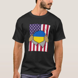 Ukraina Flagga Inside Me Home Pride Ukraina Americ T Shirt