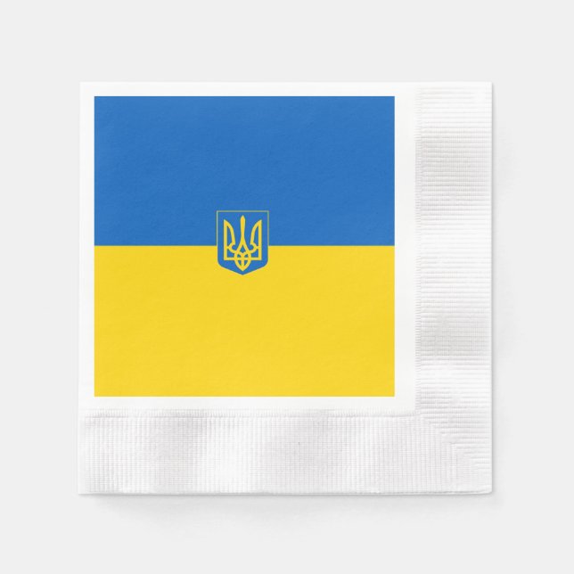 Ukraina flagga-jackande av arm pappersservett (Framsidan)
