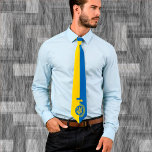 Ukraina, Flagga, Jackande av Arm, Tryzub /Ukraina  Slips<br><div class="desc">Neck Tie: Ukraina,  Flagga,  Jackat av Arm - Tryzub och ukrainska republikens symbol/У к р а ї н а</div>