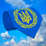 Ukraina, Flagga, Jackande av Arm, ukrainska Tryzub Slips<br><div class="desc">Neck Tie: Ukraina,  Flagga,  Jackat av Arm - Tryzub och ukrainska republikens symbol/У к р а ї н а</div>