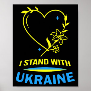 Ukraina Flagga Jag Står Med Ukraina Tröja Kärlek S Poster