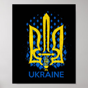 Ukraina Flagga - Jag Står Med Ukraina Ukrainsk Fla Poster