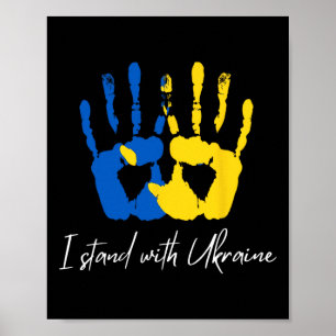 Ukraina Flagga Jag Står Med Ukraina Zelensky Ukrai Poster