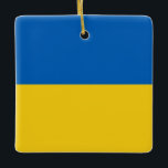 Ukraina - Flagga Jul Julgransprydnad Keramik<br><div class="desc">Enkelt Ukraina Flagga jul Ceramic Ornament</div>