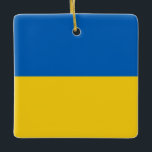 Ukraina - Flagga Jul Julgransprydnad Keramik<br><div class="desc">Enkelt Ukraina Flagga jul Ceramic Ornament</div>